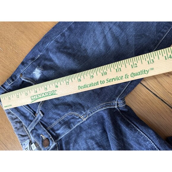 Paige Women Skyline Ankle Peg Jeans Denim Blue Size 26 Stretch Distressed Preppy - Picture 6 of 14